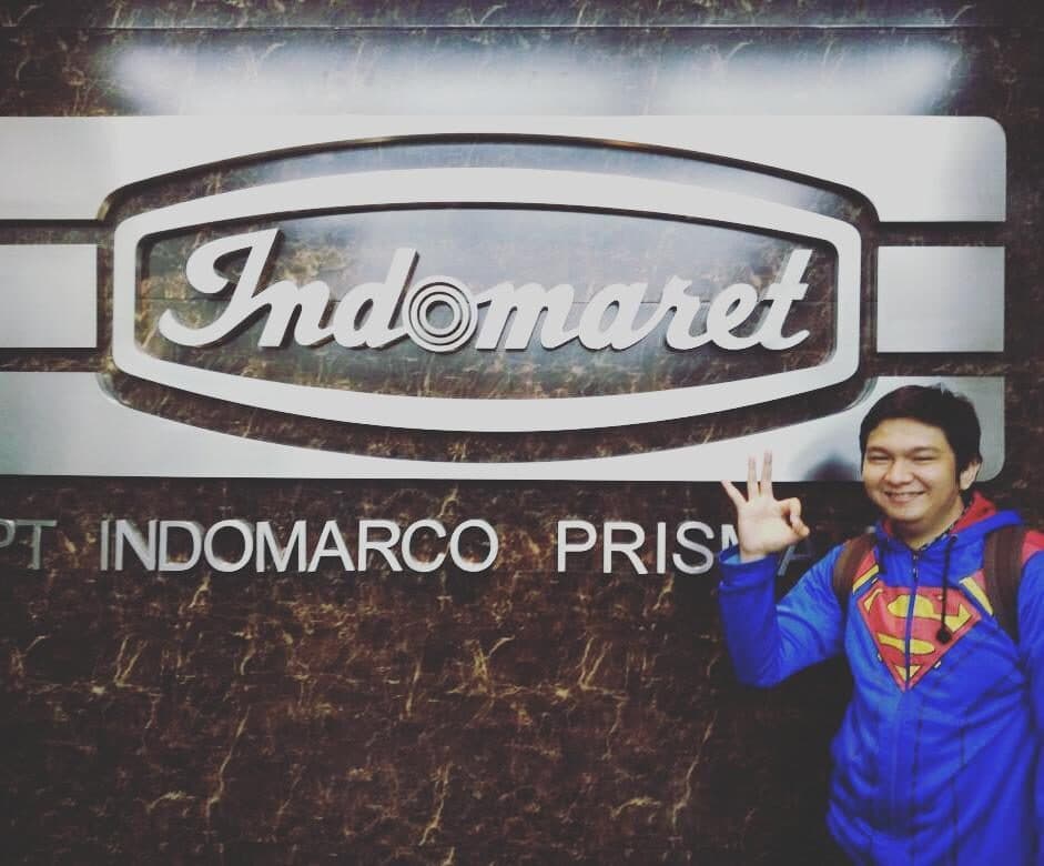 Rudi at the PT Indomarco Prismatama (Indomaret) office